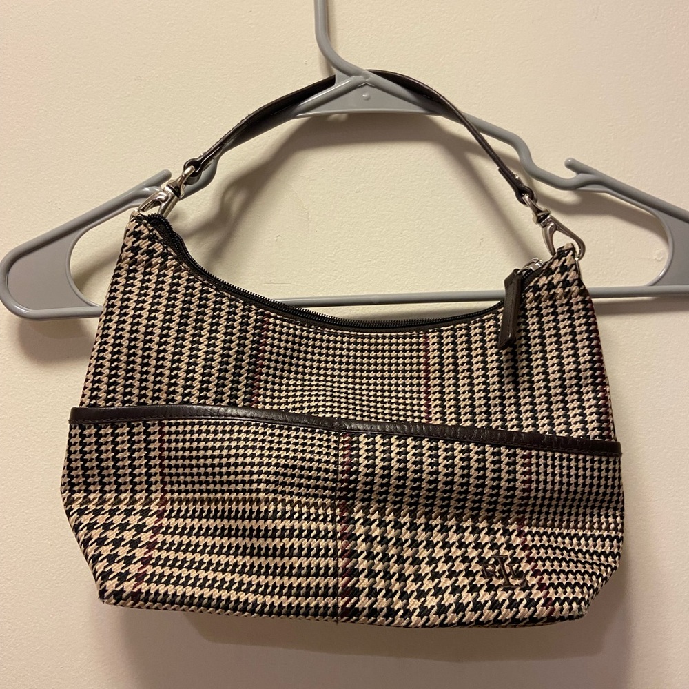 Vintage Lauren Ralph Lauren Houndstooth Shoulder Bag